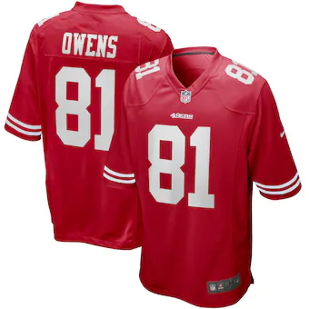 mens nike terrell owens scarlet san francisco 49ers game re